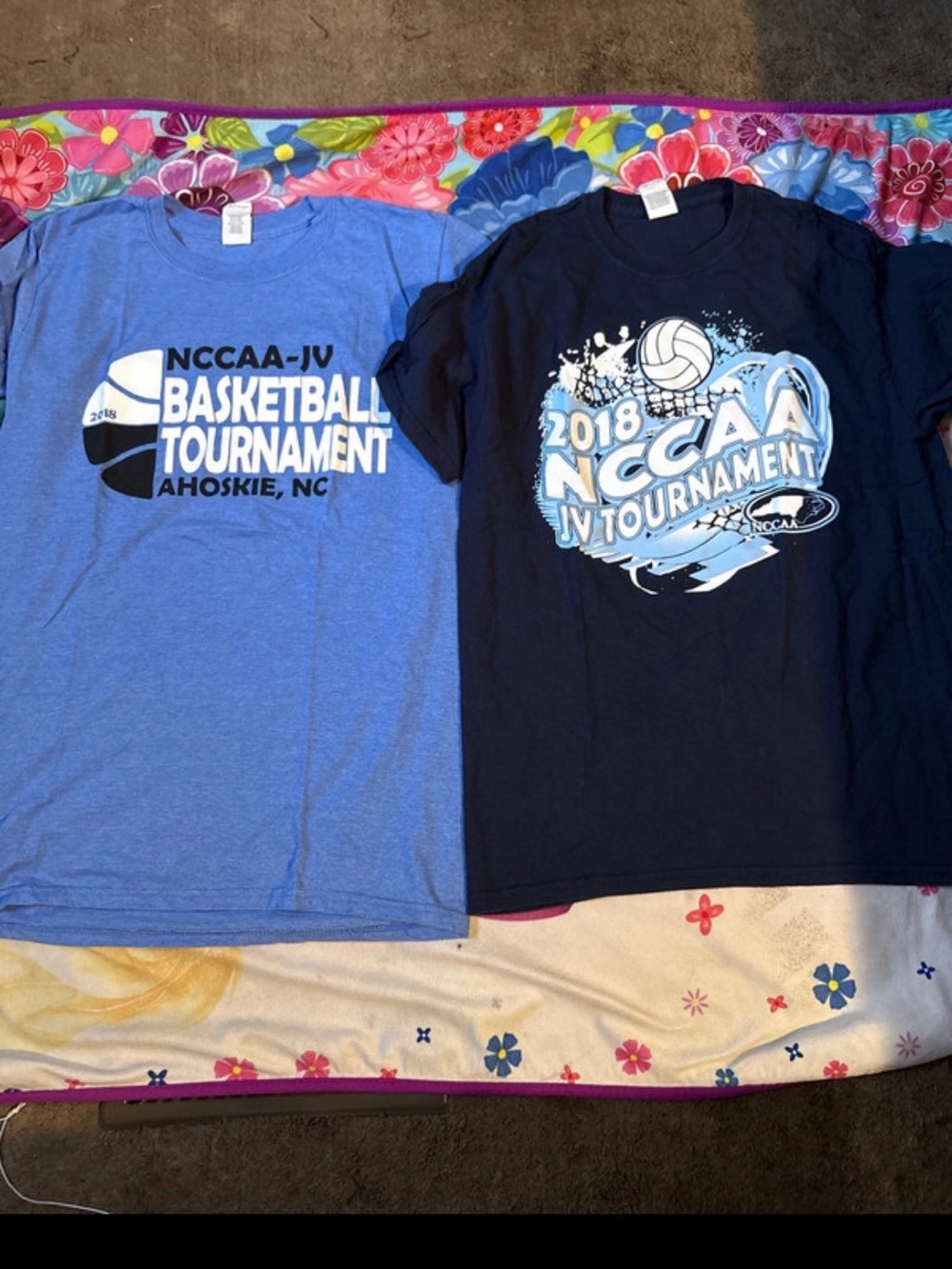Gildan Kids Short Sleeve T-Shirt Blue and Navy Tournament Graphics